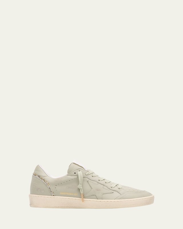 Ballstar Leather Glitter Low-Top Sneakers